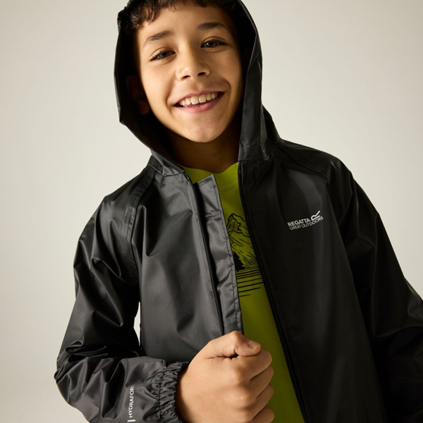 Regatta Great Outdoors Childrens/Kids Stormbreak Waterproof Jacket - Black