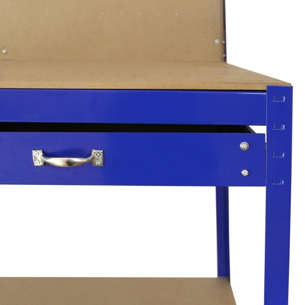 Monstershop Workbench with Pegboard and Drawer - Blue