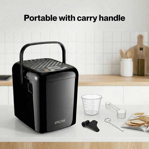 Spector 19 in 1 Bread Maker 1.2LB Bread Machine Low Noise 500W Timer Non Stick