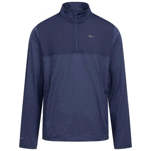 Trespass Mens Lawrie DLX Quarter Zip Track Top - Navy Marl - S - Navy Marl - 88% Polyester/12% Elastane