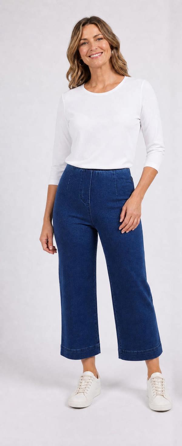 PennyPlain Wide Cropped Jegging - Stone