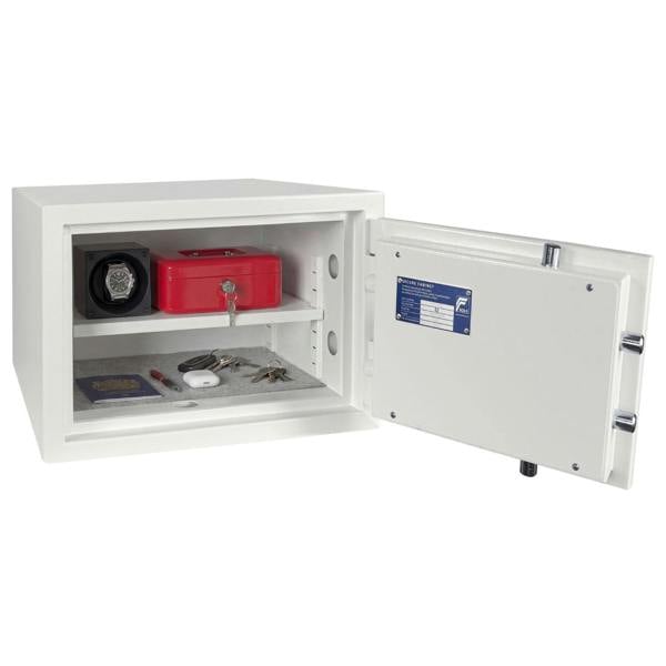 Phoenix Safe Phoenix Fortress SS1452K Security Safe in Scratch-resistant White Paint with Double-Bitted Key Lock