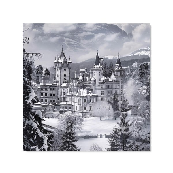 Warren Reed - Designer Snow-Covered Balmoral Castle Kitchen Splashback