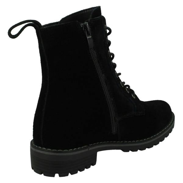 Spot On Ladies Spot On Low Lace Up Ankle Boot with Inside Zip F51206