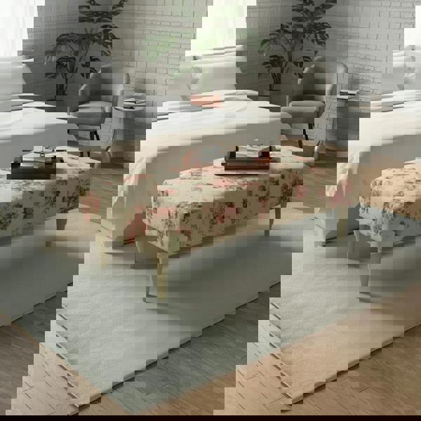 Comfortable wide vanity bench with durable construction and stylish finish