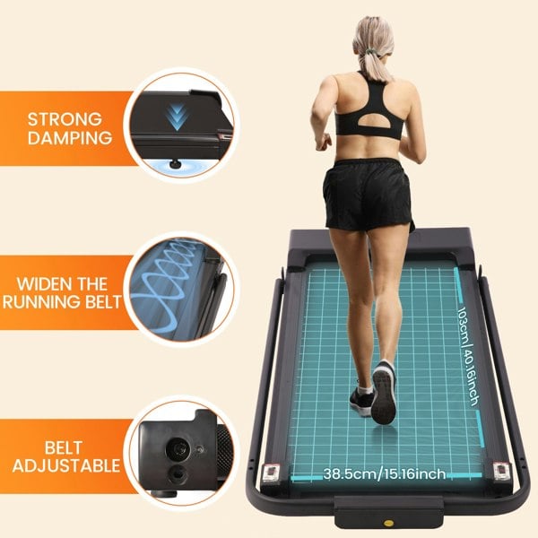 Leaper 2 in 1 Foldable Home Fitness Walking Running Treadmill With Handrail