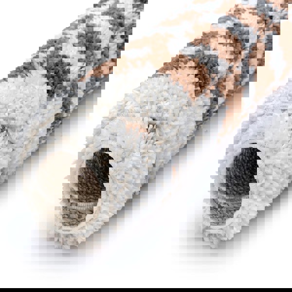 Moodi Shaggy Brown Rug, Tartan design, soft and comfortable pile | THE RUGS