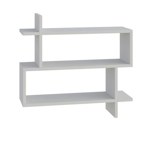 Decortie Paralel Wall Mounted Modern Bookcase Display Unit 2-Tier Sleek Design 70x22x66 cm
