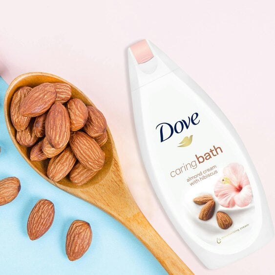 Dove Almond Caring Moisturising Cream and Hibiscus Bath Soak, 450 ml, 2pack