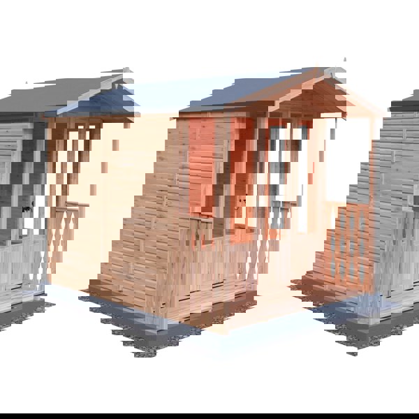 Shire Parham & Verandah 7x7 12mm interlock Clad wooden Summerhouse - Best Shed