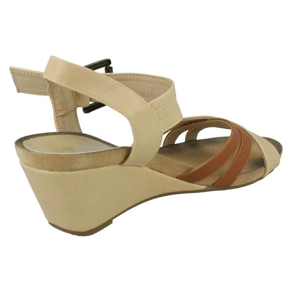 Eaze Ladies Eaze High Wedge Ankle Sandals