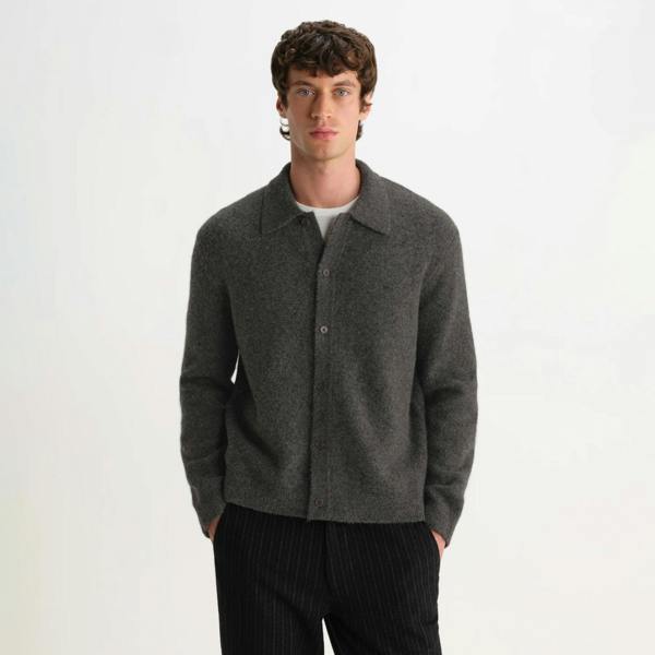 Wax London Tristan Fluffy Wool Blend Polo