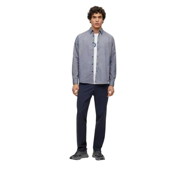 Boss Mens Rickert Oxford Shirt - Navy - 