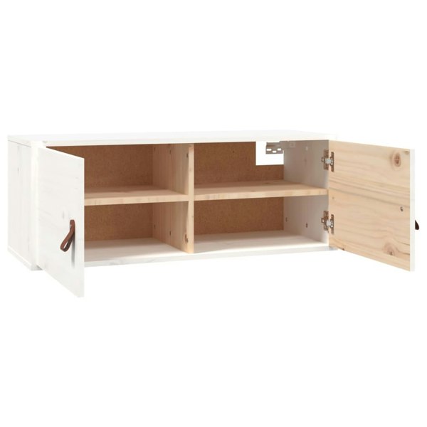 Berkfield Wall Cabinets 2 pcs White 80x30x30 cm Solid Wood Pine