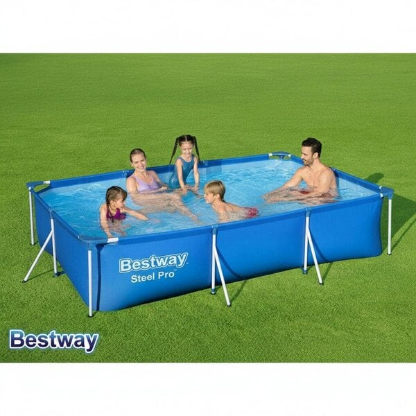 Bestway Rectangular Steel Frame Pool Set 7FT 221X150X43CM