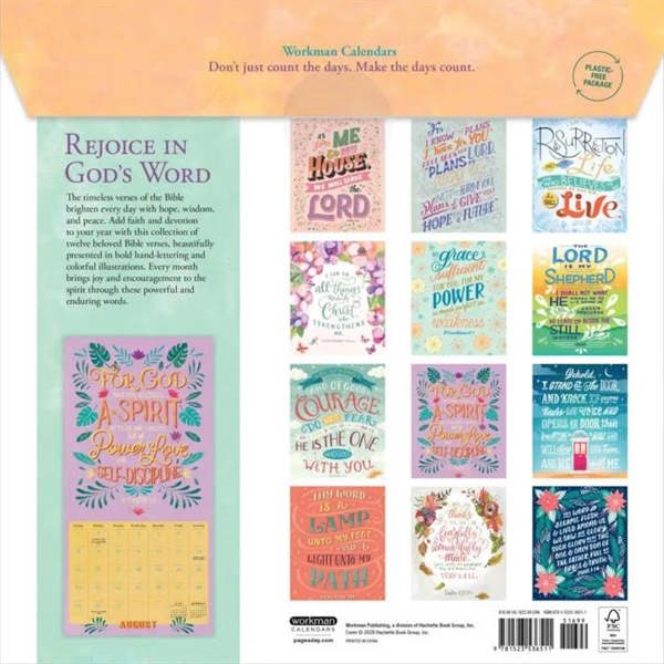 Religion Illustrated Bible Verses Calendar 2027, Wall Calendars, Month To View, Lifestyle, Gift