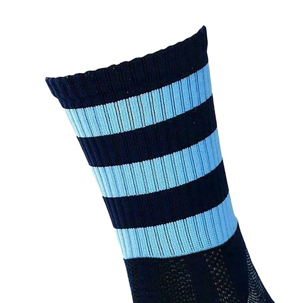 Precision Unisex Adult Pro Hooped Football Socks - Navy/Sky Blue