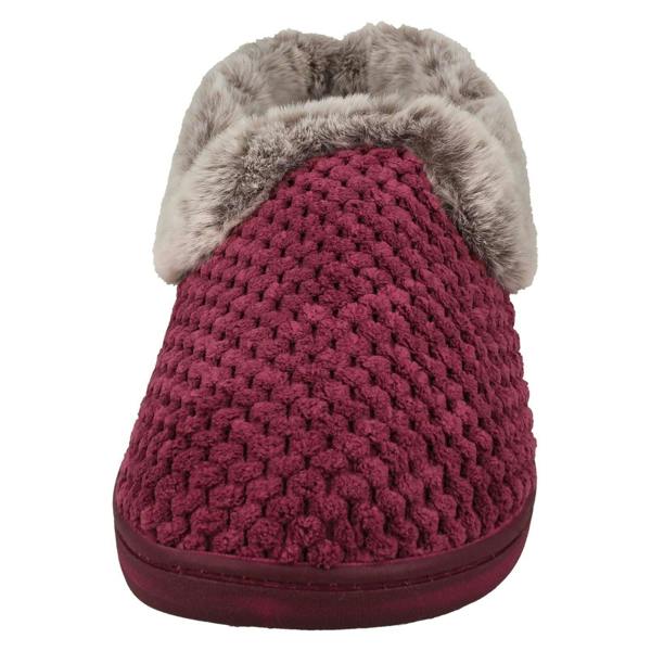 Padders Ladies Padders Textured Trimmed Full Slippers Misha