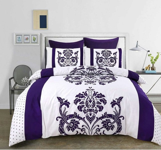 HomeSpace Direct Darcy Damask Duvet Cover Set Modern Bedding