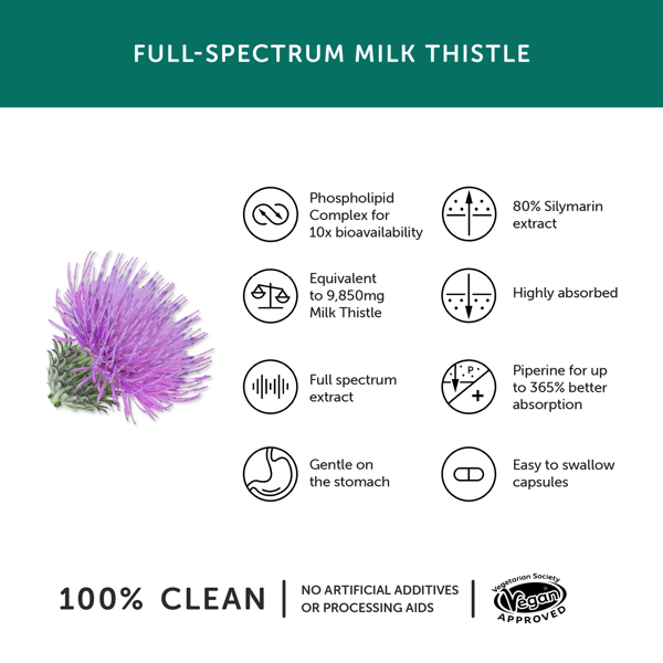 Together Health Milk Thistle Full Spectrum Food Supplement 60 capsules