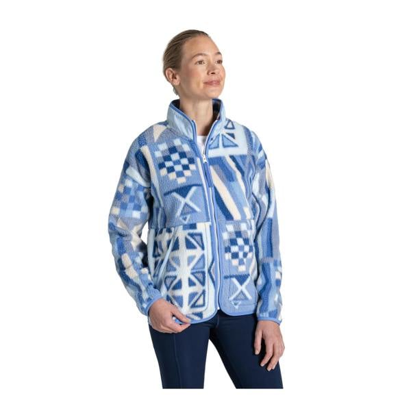 Craghoppers Womens/Ladies Dante Patterned Full Zip Fleece Jacket - Vinca Blue - 