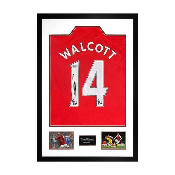 Theo Walcott Signed Arsenal Shirt Premium Frame (ACG Cert)