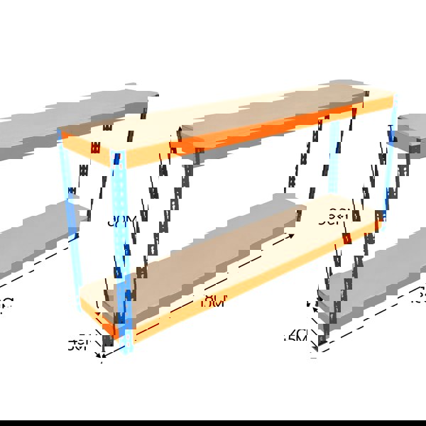 Monster Racking S-Rax 2 Tier Workbench - 180cm x 45cm x 90cm