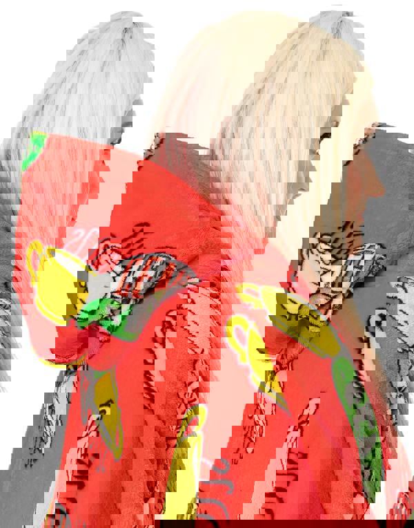 Friends Unisex Red Central Perk Logo Blanket Hoodie