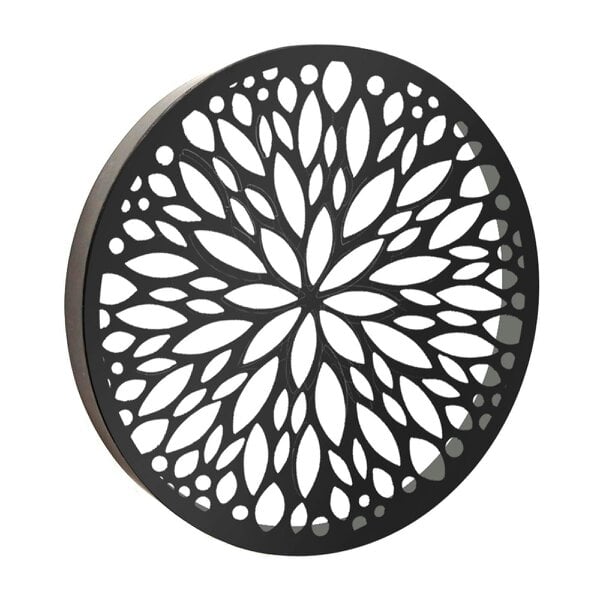EDH Door Hardware Metal Abstract Flower Solar Wall Panel – 40 x 40 x 5 CM | Solar-Powered Outdoor Wall Art | Metal Garden Panel