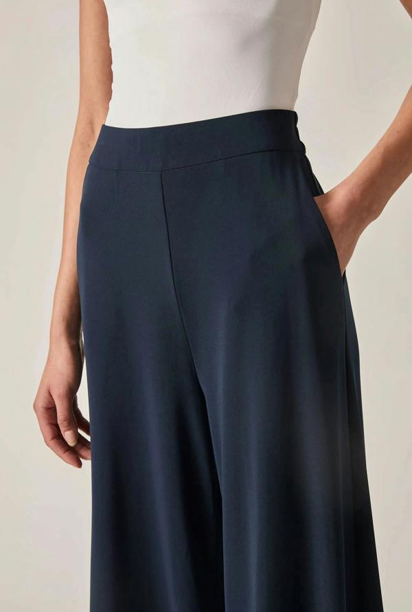 James Lakeland Navy Palazzo Pants