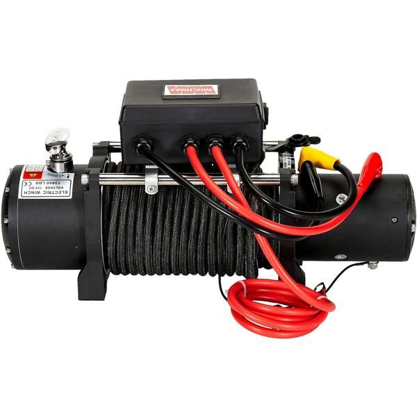Winchmax 13,500lb (6,123kg) 12V Military Grade Winch Bumper Compatible with Defender 25m x 10mm Armourline Rope, Remotes
