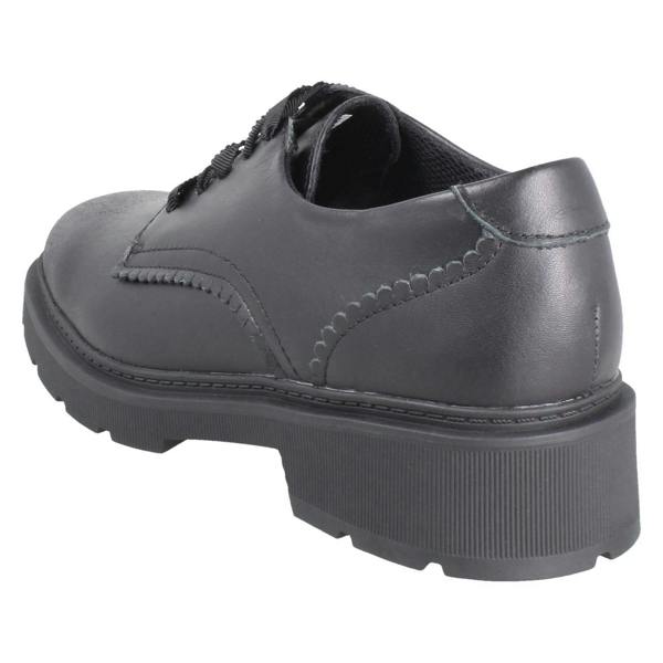 Clarks Girls Clarks Scalloped Edge Chunky Sole School Shoes Eris Pure