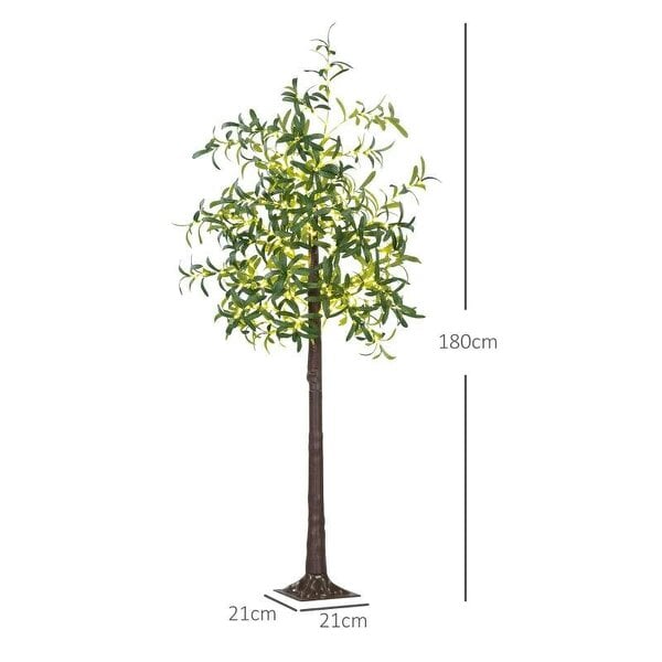 300 LED Light Decorative Artificial Olive Tree - Green