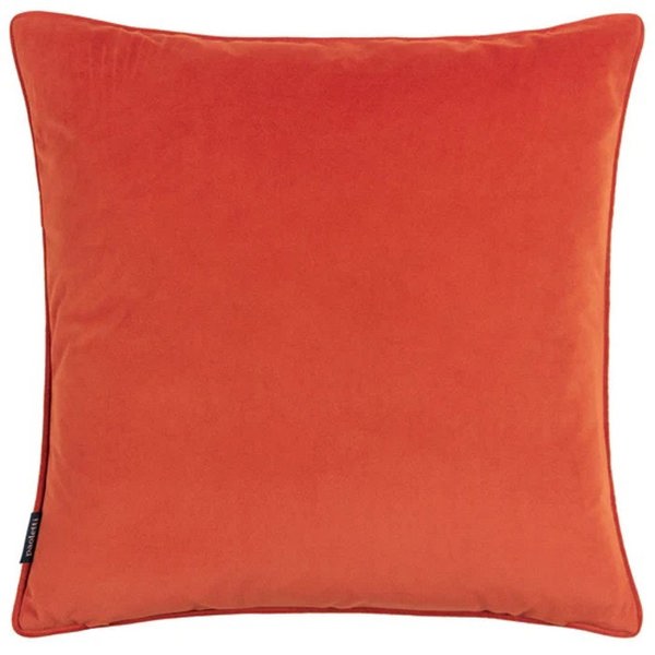 Paoletti Tayanna Velvet Metallic Cushion Cover - Papaya