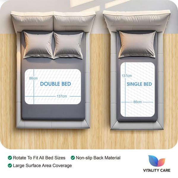 Vitality Care Incontinence Washable Bed Pads Protection Sheets - Reusable with High Absorbency
