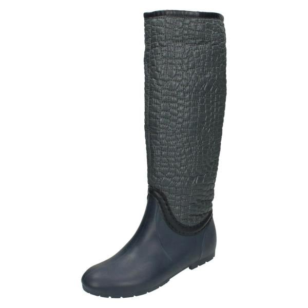 Spot On Ladies Spot On Crocodile Style Wellington Boots