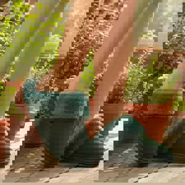 Infinity Leather Luna - Women's Sheepskin Suede Mule Slippers