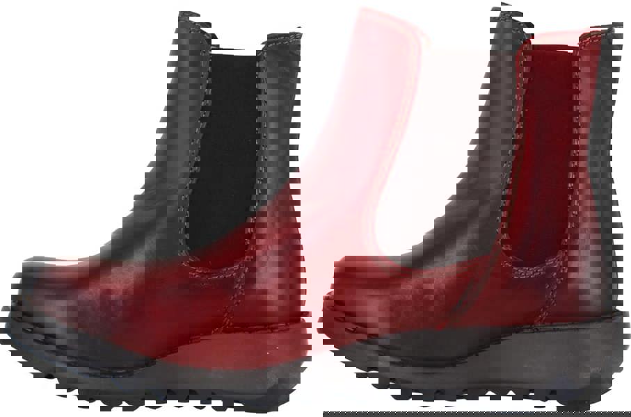 Fly London Salv Womens Wedged Heeled Chelsea Leather Ankle Boots