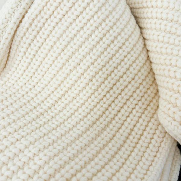 Saint Laurent chunky knit scarf in soft pure cashmere