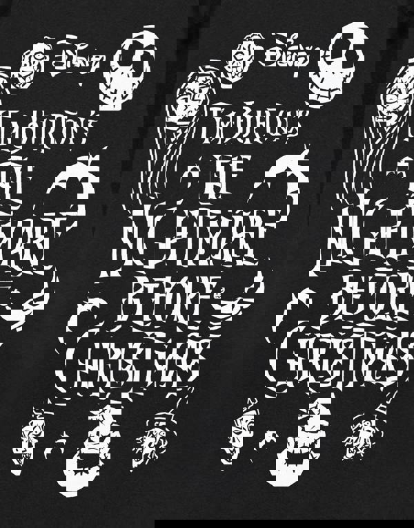 Disney The Nightmare Before Christmas Unisex Black Multi Character Short Sleeved T-Shirt