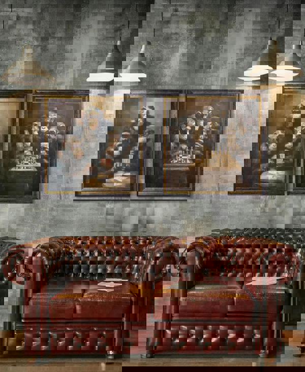 Exceptional Art The Chess-Playing Chimps - Oxford Square Frame