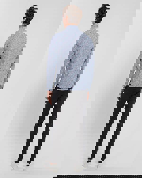 Steel & Jelly Mini Paisley Print Long Sleeve Stretch Shirt