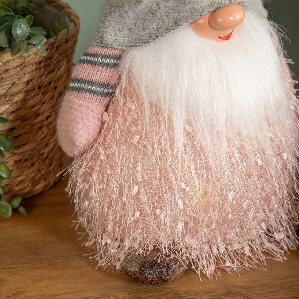 Samuel Alexander 30cm Christmas Male Gonk with LED Light - Grey Hat