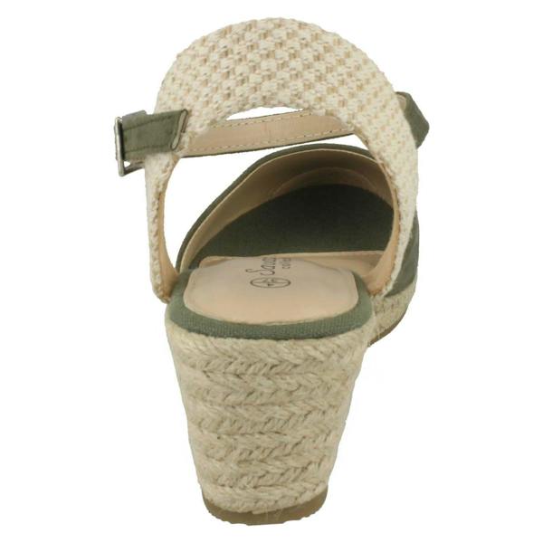 Savannah Ladies Savannah Mid Rope Wedge Espadrilles F2274