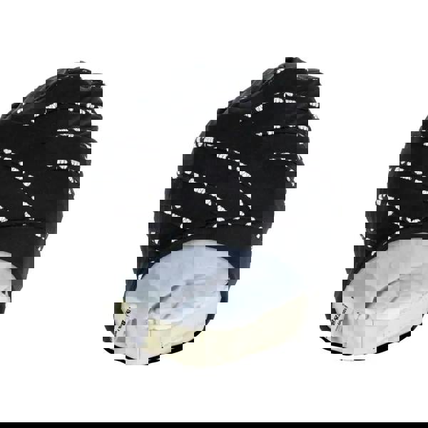 Black and white striped Fashy piped fabric swim cap with texture