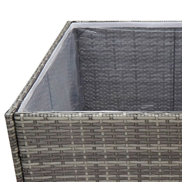 Berkfield Garden Planter Grey 157x80x80 cm Poly Rattan