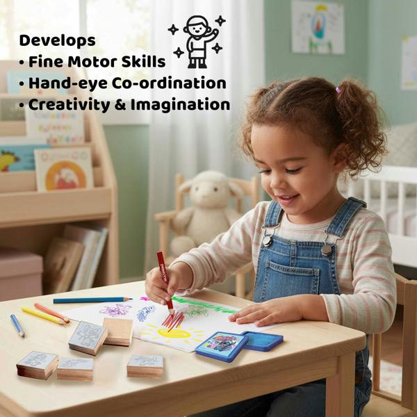 Multiprint Stitch Blister Pack 5 Stamps – Kids Craft & Stationery Set