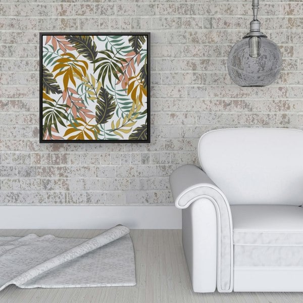 Warren Reed Tropical Leaves Framed Canvas