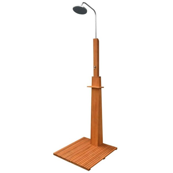 Berkfield Outdoor Shower Eucalyptus Wood and Steel