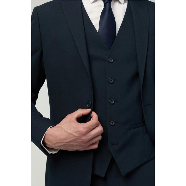 Limehaus Skinny Fit Navy Stretch Jacket
